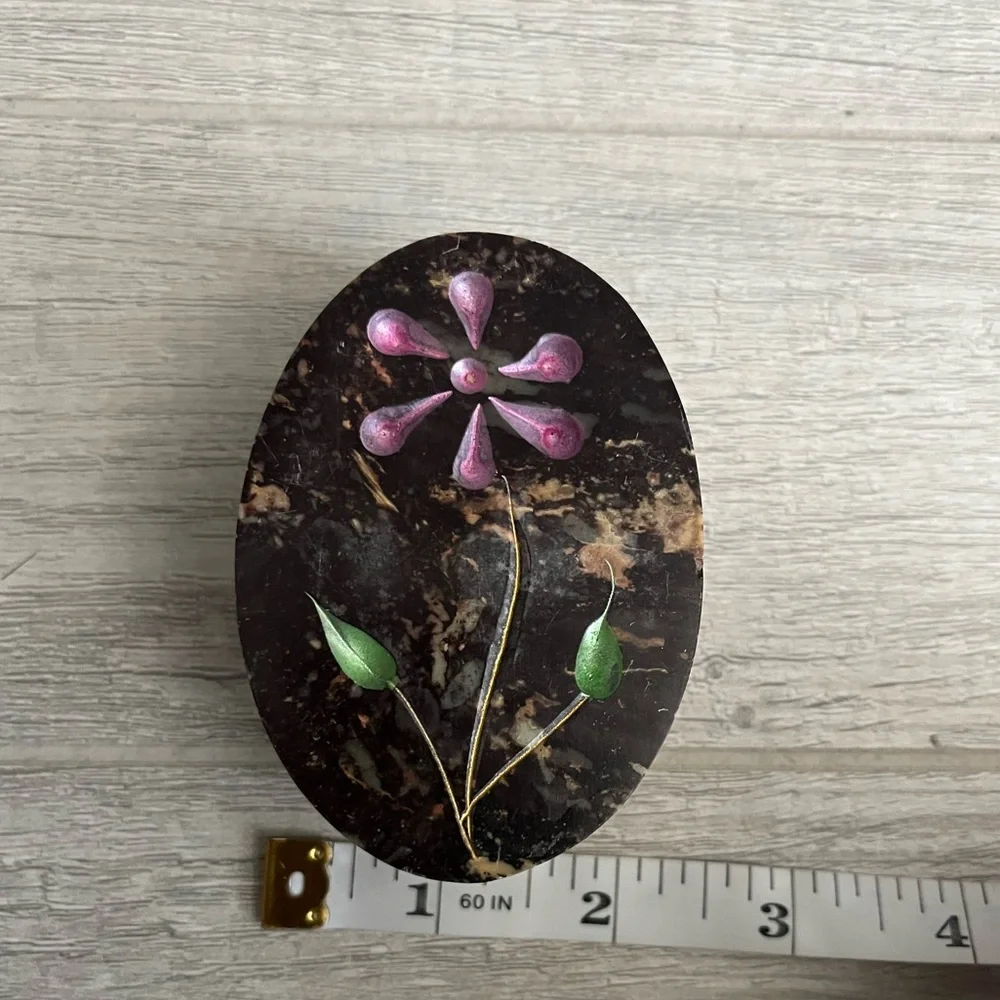Vintage Soapstone Trinket Box